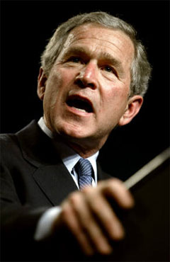 President Bush touts his No Plan Plan in support of 2008 GOP candidates