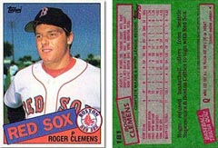 1985 Topps Roger Clemens rookie card in mint condition owned by the nephew of Rep. Elijah Cummings which may or may not increase in value when Roger Clemens is not elected into Cooperstown