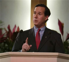 Outgoing Senator Rick Santorum, co-founder of DOH!